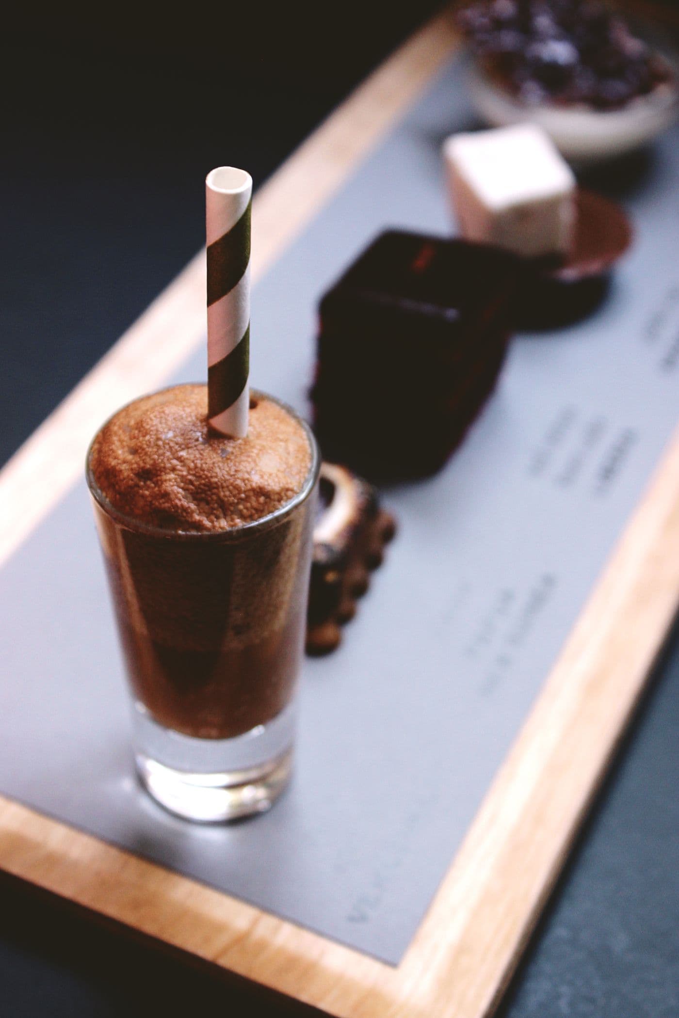 Chocolate dessert close-up